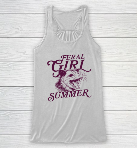 Feral Girl Summer Opossum Vintage Racerback Tank