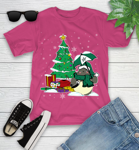 Dallas Stars NHL Hockey Cute Tonari No Totoro Christmas Sports Youth T-Shirt 26
