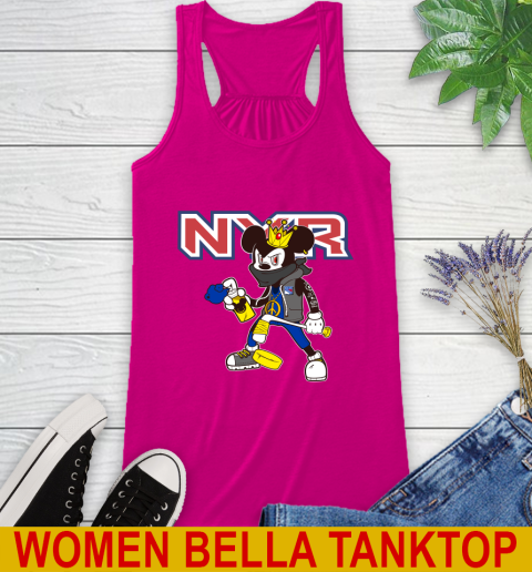New York Rangers NHL Hockey Mickey Peace Sign Sports Racerback Tank 8