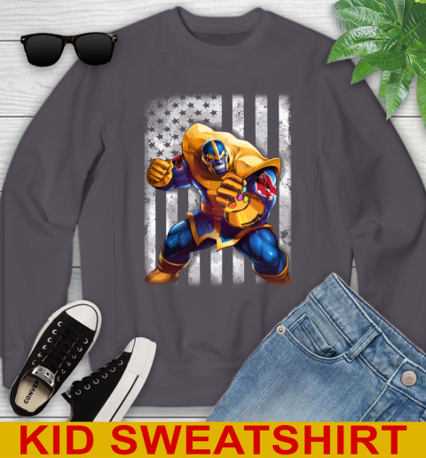 MLB Baseball Boston Red Sox Thanos Marvel American Flag Shirt Youth Sweatshirt 5