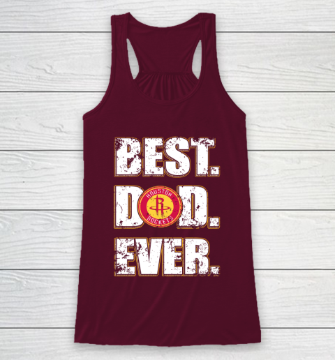 NBA Houston Rockets Basketball Best Dad Ever Family Shirt Racerback Tank 2