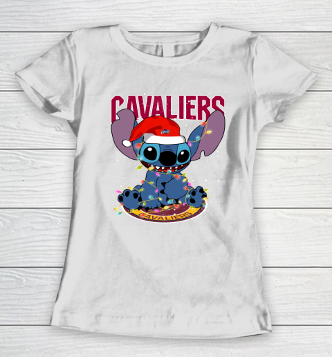 Cleveland Cavaliers NBA noel stitch Basketball Christmas Women's T-Shirt