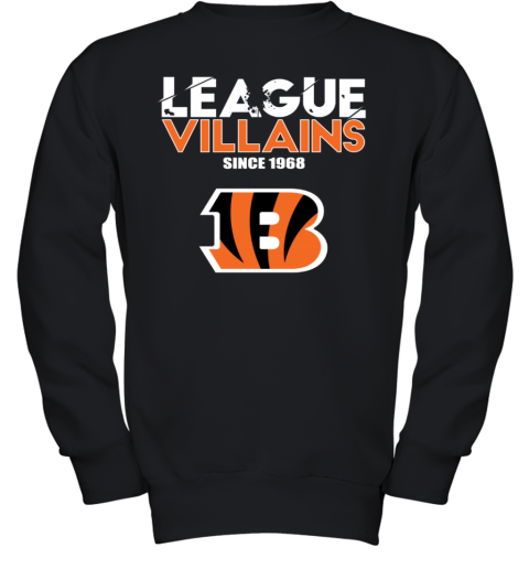 NFL League Villains Since 1968 Cincinnati Bengals Youth Sweatshirt -  Rookbrand