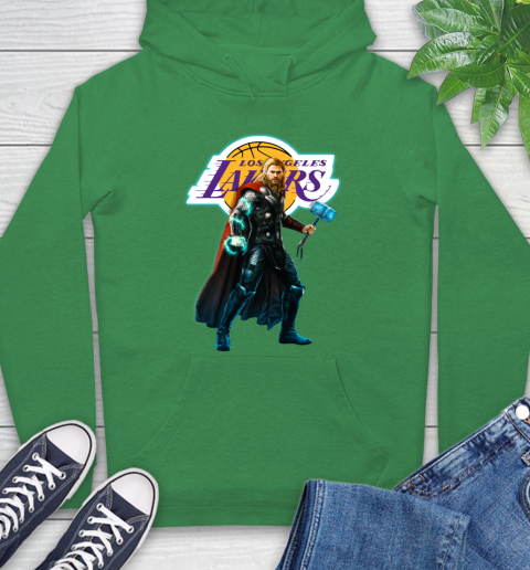 NBA Thor Avengers Endgame Basketball Los Angeles Lakers Hoodie 8
