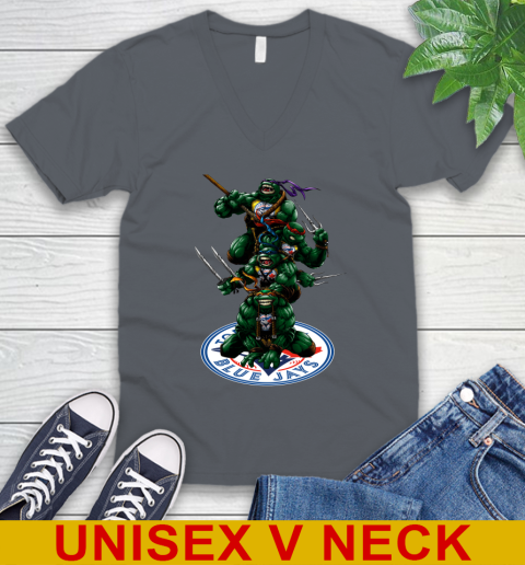 MLB Baseball Toronto Blue Jays Teenage Mutant Ninja Turtles Shirt V-Neck T-Shirt 5