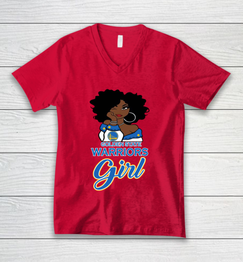Golden State Warriors Girl NBA V-Neck T-Shirt 7