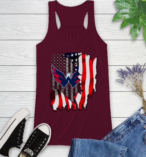 Washington Capitals NHL Hockey American Flag Racerback Tank 2