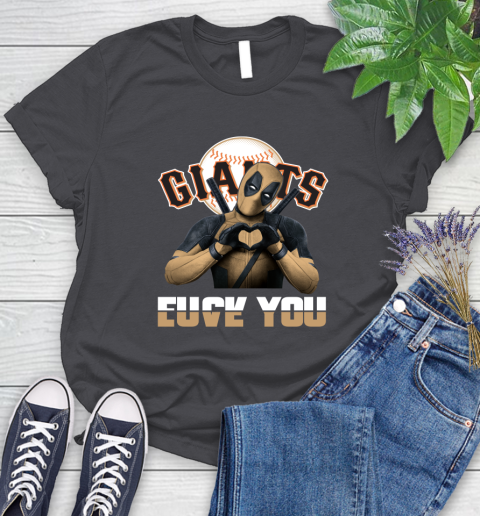 MLB San Francisco Giants Deadpool Love You Fuck You Baseball Sports Women's T-Shirt 8
