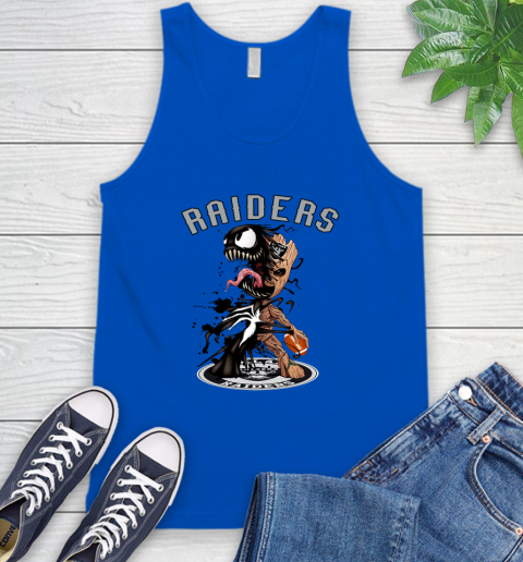 NFL Oakland Raiders Football Venom Groot Guardians Of The Galaxy Tank Top 5