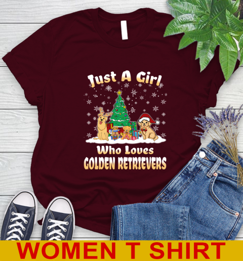 Christmas Just a girl who love golden retrievers dog pet lover 90