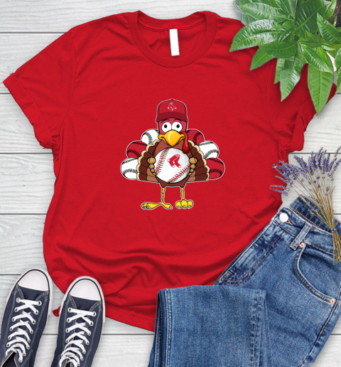Boston Red Sox Turkey thanksgiving Women's T-Shirt 9