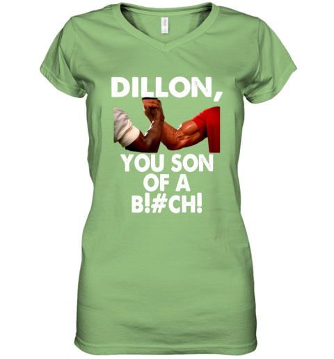 lyn2 dillon you son of a bitch predator epic handshake shirts women v neck t shirt 39 front lime