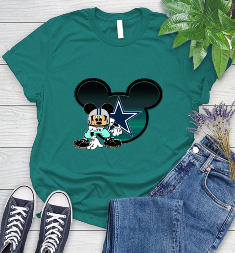 NFL Dallas Cowboys Mickey Mouse Disney Football T Shirt Women's T-Shirt 12