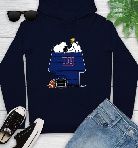 New York Giants NFL Football Snoopy Woodstock The Peanuts Movie Youth Hoodie 4
