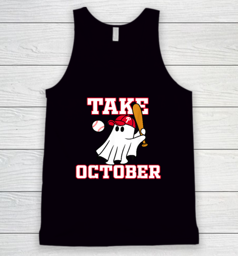 Philly Take October Philadelphia Ghost Baseball Halloween Tank Top