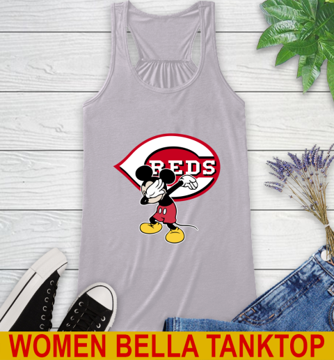 Cincinnati Reds MLB Baseball Dabbing Mickey Disney Sports Racerback Tank 6 Cincinnati Reds MLB Baseball Dabbing Mickey Disney Sports Racerback Tank - Image 6