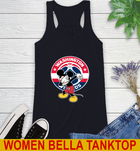 Washington Wizards NBA Basketball Dabbing Mickey Disney Sports Racerback Tank 10
