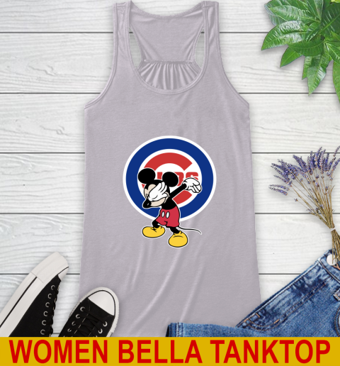 Chicago Cubs MLB Baseball Dabbing Mickey Disney Sports Racerback Tank 5