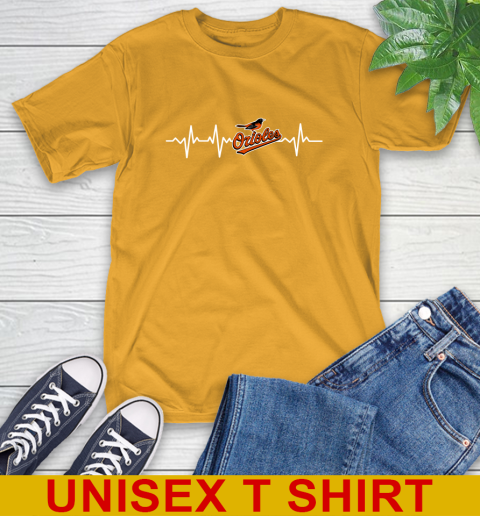 Baltimore Orioles MLB Baseball Heart Beat Shirt T-Shirt 2