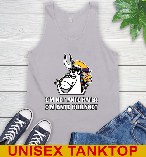 Minnesota Vikings NFL Football Unicorn I'm Not Anti Hater I'm Anti Bullshit Tank Top 4