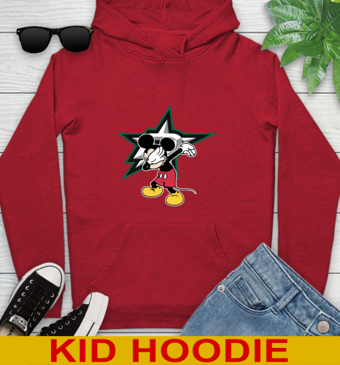 Dallas Stars NHL Hockey Dabbing Mickey Disney Sports Youth Hoodie 11