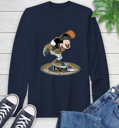NHL Hockey Vegas Golden Knights Cheerful Mickey Disney Shirt Long Sleeve T-Shirt 4