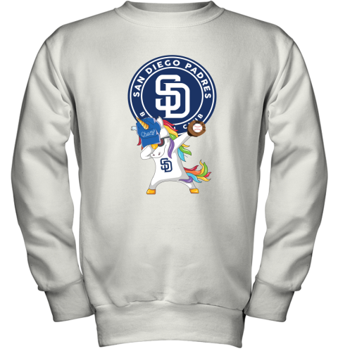 Hip Hop Dabbing Unicorn Flippin Love San Diego Padres Youth Sweatshirt
