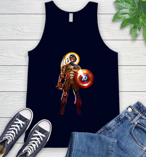 NFL Captain America Marvel Avengers Endgame Football Sports Washington Redskins Tank Top 3