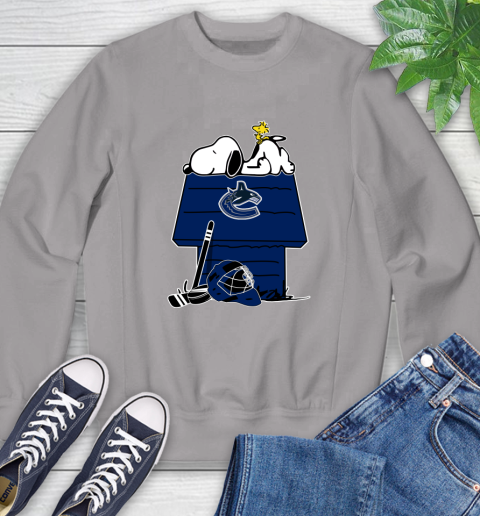 Vancouver Canucks NHL Hockey Snoopy Woodstock The Peanuts Movie Sweatshirt 5