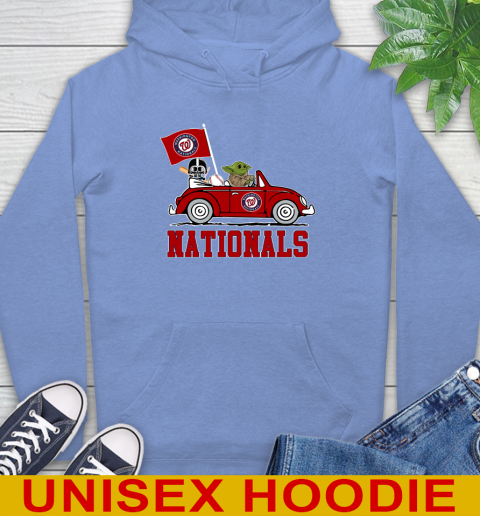 MLB Baseball Washington Nationals Darth Vader Baby Yoda Driving Star Wars Shirt Hoodie 11