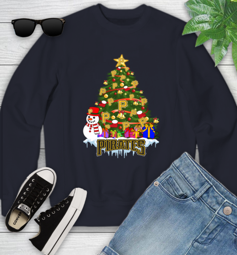 Pittsburgh Pirates Merry Christmas MLB Baseball Sports Youth Sweatshirt 3