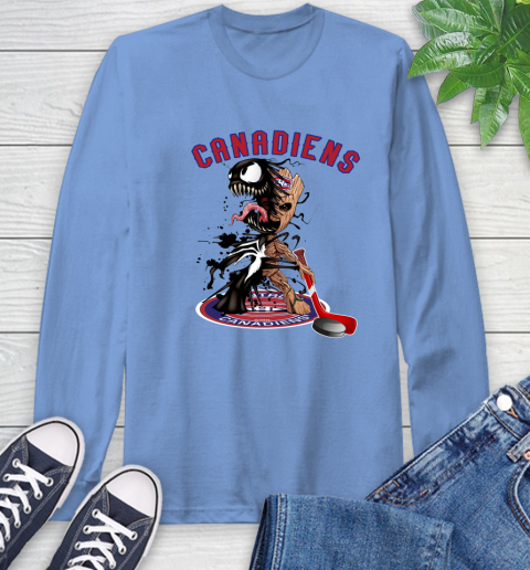 NHL Montreal Canadiens Hockey Venom Groot Guardians Of The Galaxy Long Sleeve T-Shirt 11