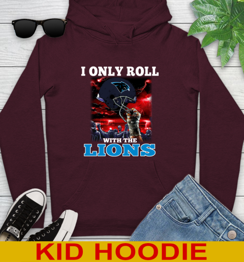 Carolina Panthers NFL Football I Only Roll With My Team Sports Youth Hoodie 7