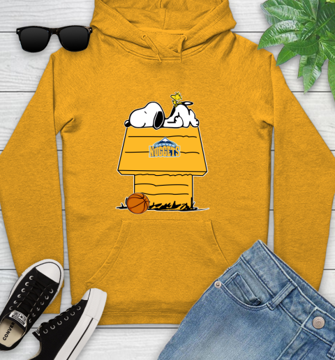 Denver Nuggets NBA Basketball Snoopy Woodstock The Peanuts Movie Youth Hoodie 3