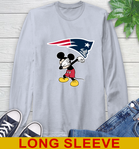 New England Patriots NFL Football Dabbing Mickey Disney Sports Long Sleeve T-Shirt 6
