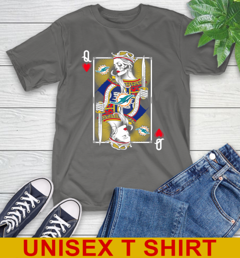 NFL Football Miami Dolphins The Queen Of Hearts Card Shirt T-Shirt 10