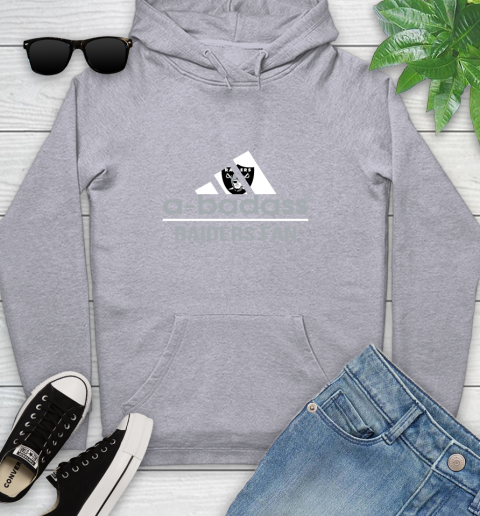 Oakland Raiders NFL Football A Badass Adidas Adoring Fan Sports Youth Hoodie 6