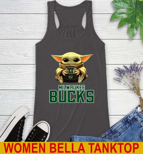NBA Basketball Milwaukee Bucks Star Wars Baby Yoda Shirt 48