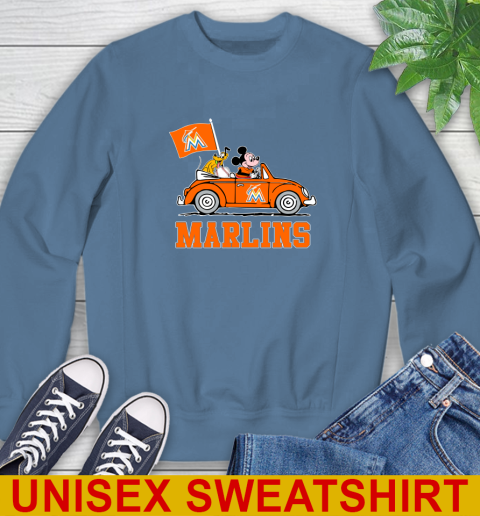 MLB Baseball Miami Marlins Pluto Mickey Driving Disney Shirt Sweatshirt 8