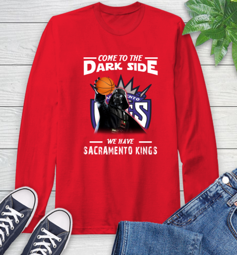 NBA Come To The Dark Side We Have Sacramento Kings Star Wars Darth Vader Basketball Long Sleeve T-Shirt 11