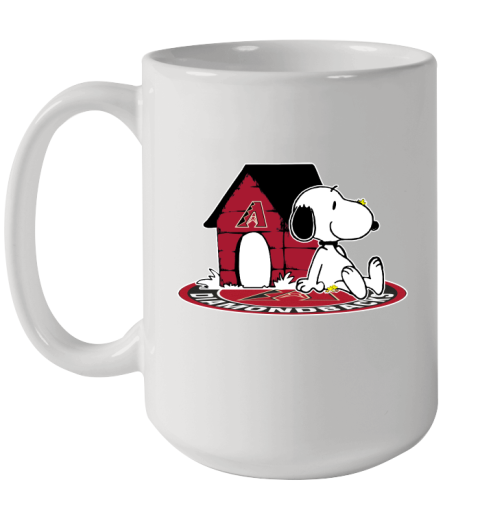 MLB Baseball MLB Baseball Arizona Diamondbacks Snoopy The Peanuts Movie Shirt Ceramic Mug 15oz