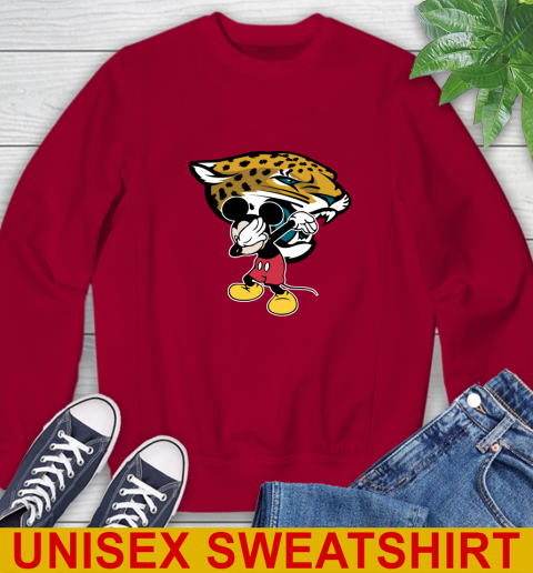 Jacksonville Jaguars NFL Football Dabbing Mickey Disney Sports Sweatshirt 7