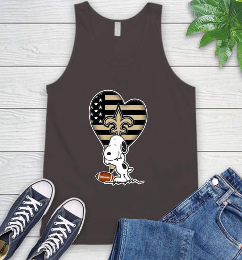 New Orleans Saints NFL Football The Peanuts Movie Adorable Snoopy Tank Top 7