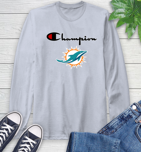 NFL Football Miami Dolphins Champion Shirt Long Sleeve T-Shirt 4