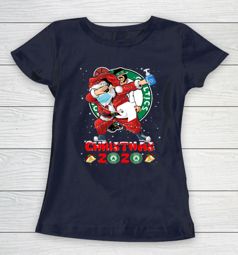 Boston Celtics Funny Santa Claus Dabbing Christmas 2020 NBA Women's T-Shirt 2