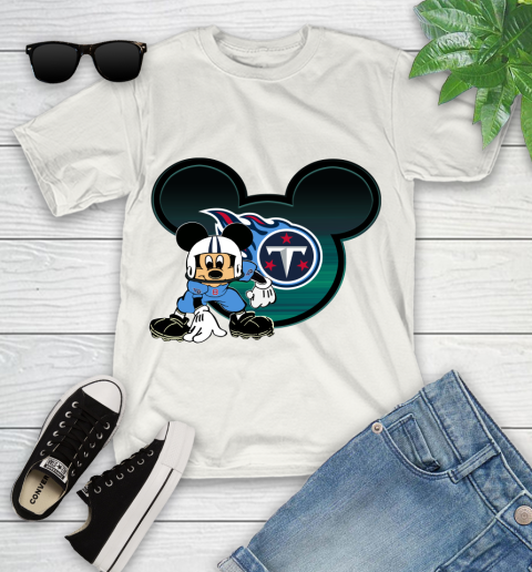 NFL Tennessee Titans Mickey Mouse Disney Football T Shirt Youth T-Shirt
