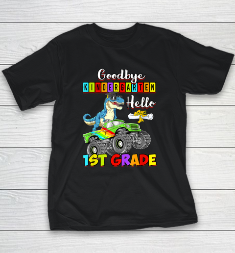 Dinosaur Goodbye Kindergarten Graduation Hello 1st Grade Youth T-Shirt