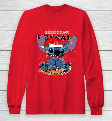 Cincinnati Bengals NFL Football noel stitch Christmas Long Sleeve T-Shirt 7