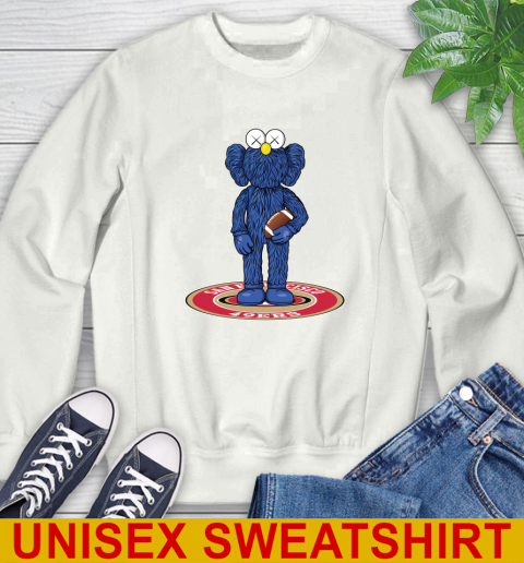 NFL Football San Francisco 49ers Kaws Bff Blue Figure Shirt Sweatshirt