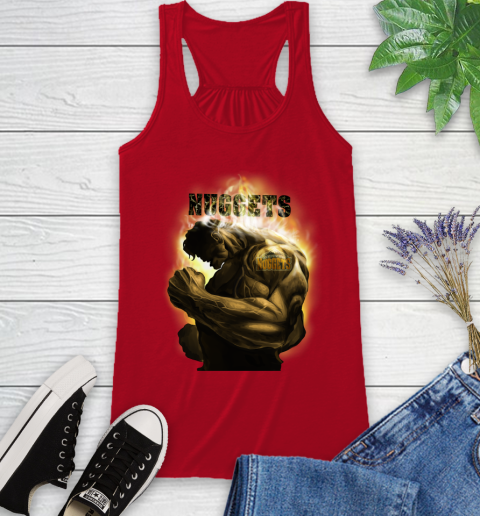 Denver Nuggets NBA Basketball Hulk Marvel Avengers Sports Racerback Tank 5